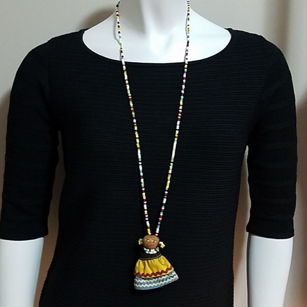 Coconut Husk Doll Necklace
